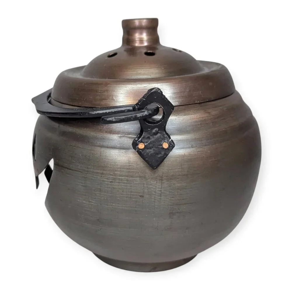 Smiling Metal Pumpkin Candle Holder Lantern w/Handle 8